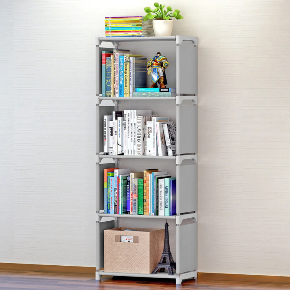 Bookshelf Storage Rack Simple Bookshelf Debris Storages Shelf Multi-layer Book Closet Organizer Bedroom Easy Assembly Bookcase