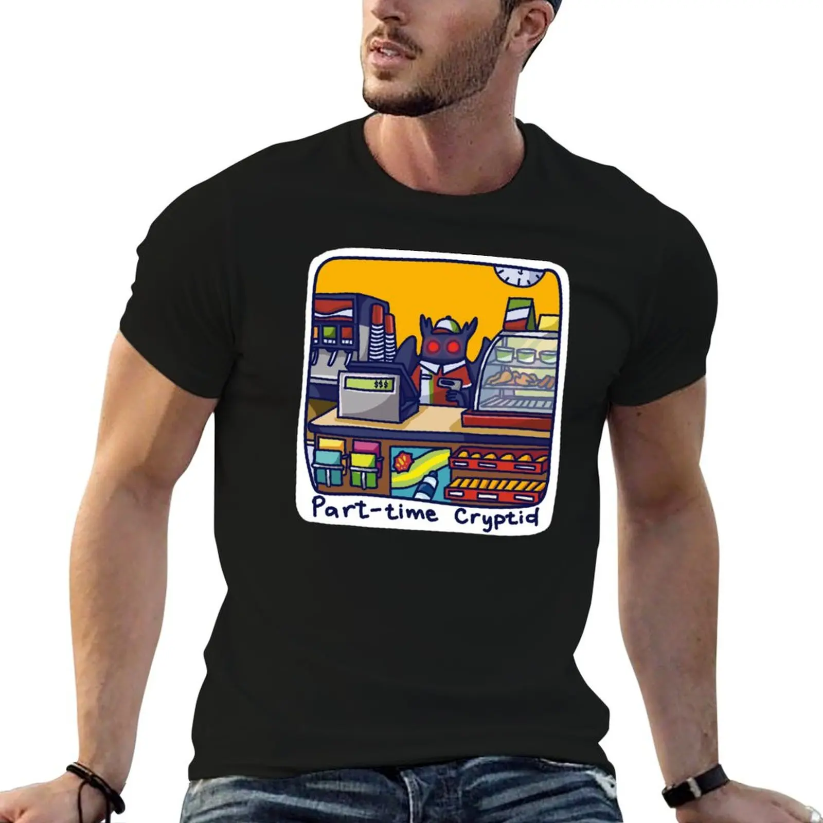 Part-TIme Cryptid Mothman Konbini T-Shirt Outdoor Sports Lightweight Tee