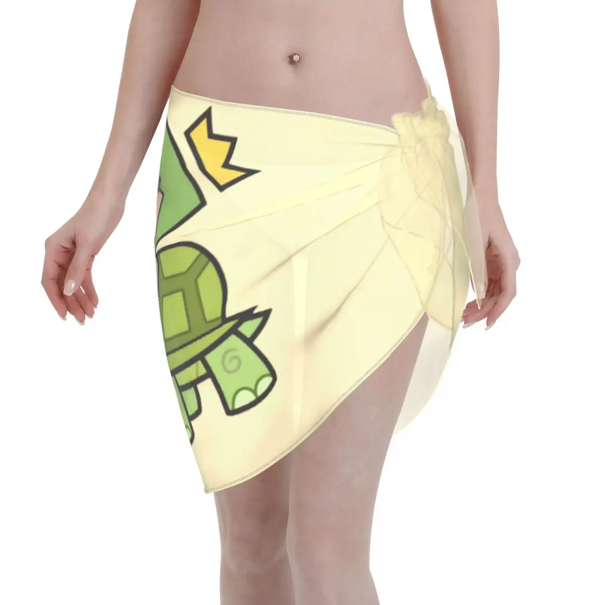 

Custom The Fairly Oddparents Beach Bikini Wrap See-Through Bikini Beach dress Short Skirt Chiffon Scarf Cover up For Women
