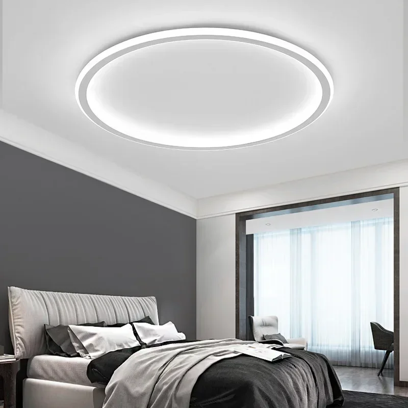 Plafonnier LED Rond et Simple au Design Nordique, Éclairage d\'Nik, Luminaire Décoratif de Plafond, Idéal pour un Salon, une Salle à Manger, une