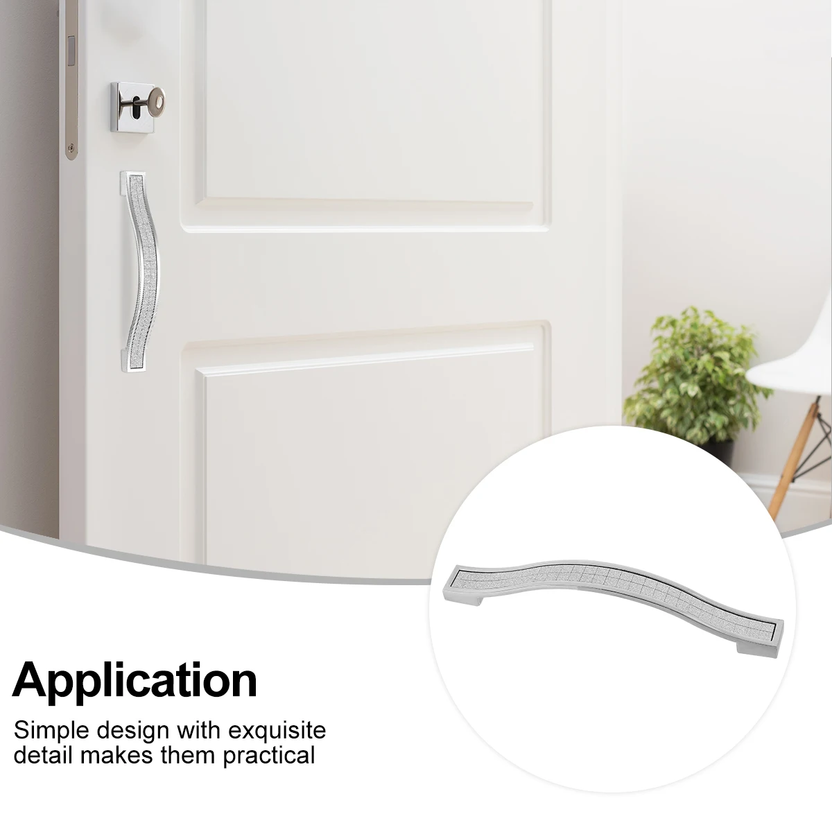 

10Pcs Thickened Alloy Crystal Drawer Handle Elegant Cabinet Knob Pull Decorative Handle