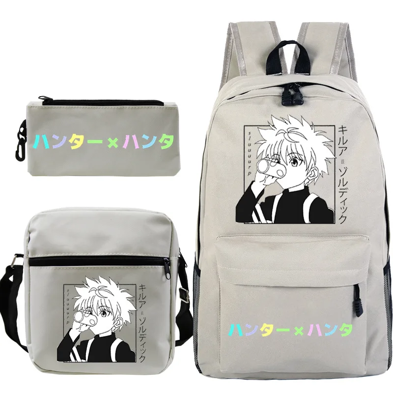 

HUNTER X HUNTER Anime SchoolBag Shoulder Bag Pencil Case Set Student Backpack Travel Bag Stationery Birthday Gifts