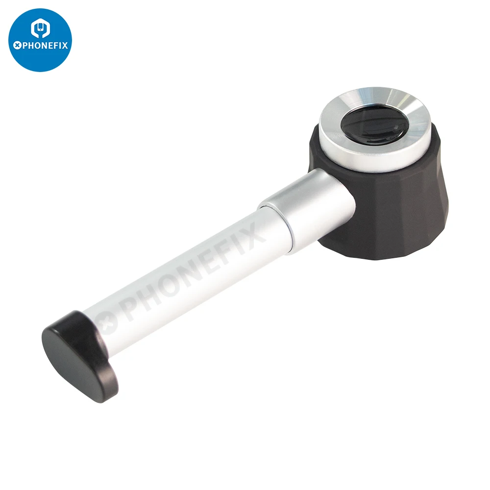 

3 LED Light 45X Magnifying Loupe Lens Cloth Thread Counter Holding Reading Magnifying Glass Jewelry Metal Magnifiers with Scale