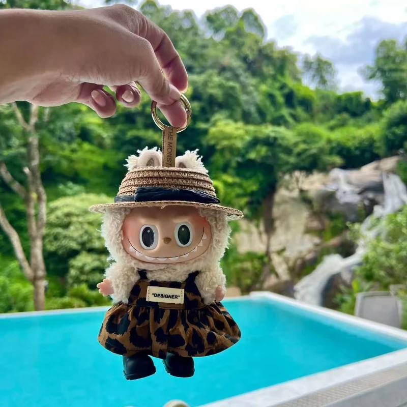 

Mini Doll'S Clothes Outfit Accessories For Korea Kpop 15-17cm Labubu V1 V2 and 10cm cotton doll leopard print dress Clothing