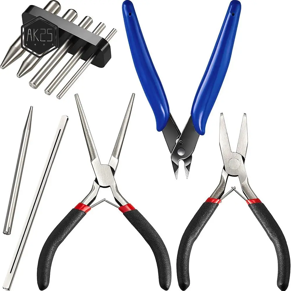 

AK25-10 Pcs Metal DIY Model Tool Sets Tab Edge Cylinder Cone Shape Bending Assist Tools For 3D Metal Jigsaw Puzzles Assembly