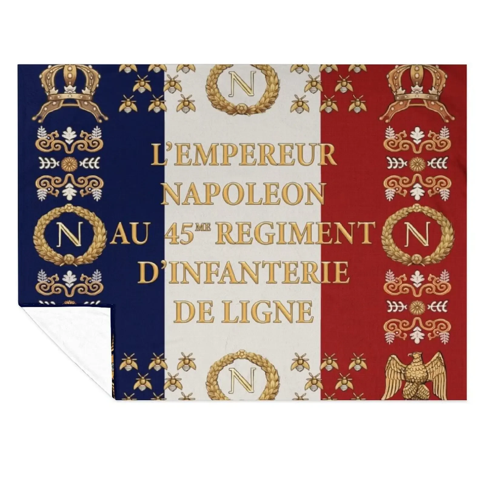 

Napoleonic French 45th regimental flag Throw Blanket Decorative Sofas Weighted Camping Cute Plaid Blankets