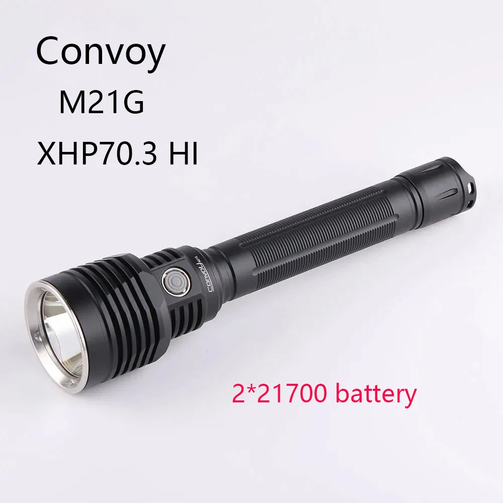 

Convoy M21G with XHP70.3 HI Led flashlight 2*21700 battery Lanterna Long endurance Camping Fishing