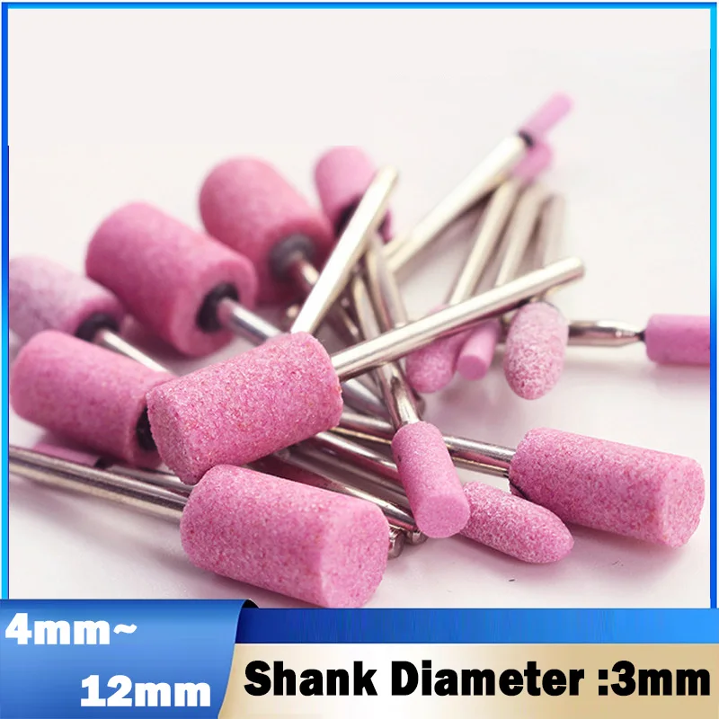 100Pcs 3mm Shank Drill Grinding Head Tool Assorted Ceramic Mounted Point For Dremel Mini Drill Rotary Tools
