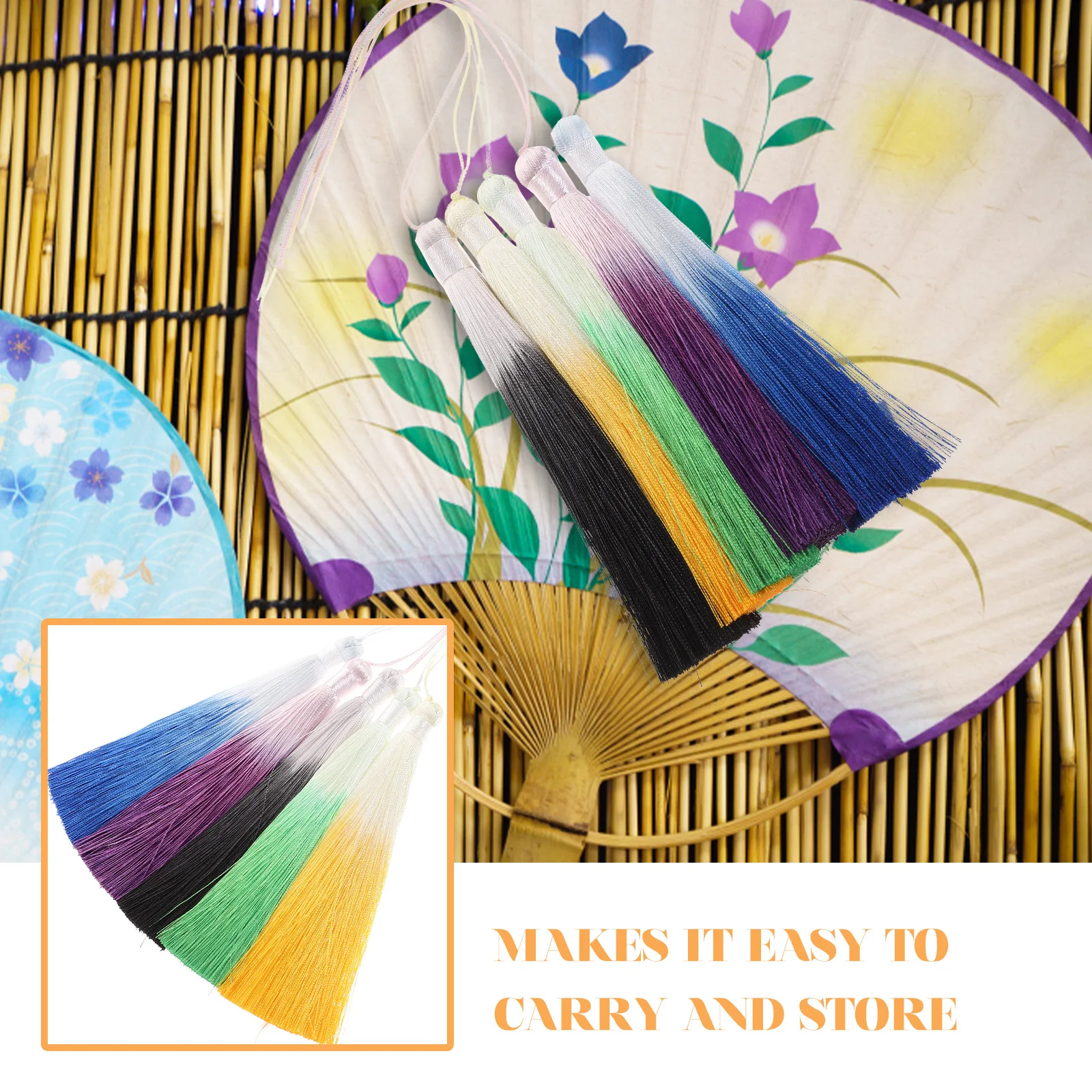 

5pcs Tassel Pendants Diy Craft Hanging Decor For Key Ring Fan Bag Bookmark Phone Jewelry Accessory Polyester Decorative Hanging