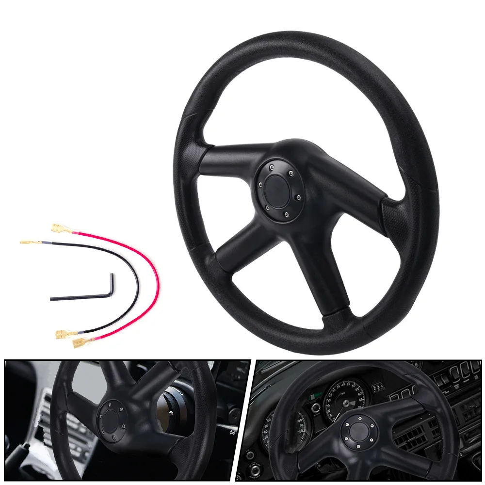 14 Inch 360MM PU Racing Steering Wheel for Car Modified Sport Steering Wheel Universal 6 Bolt Competition Steering Wheel