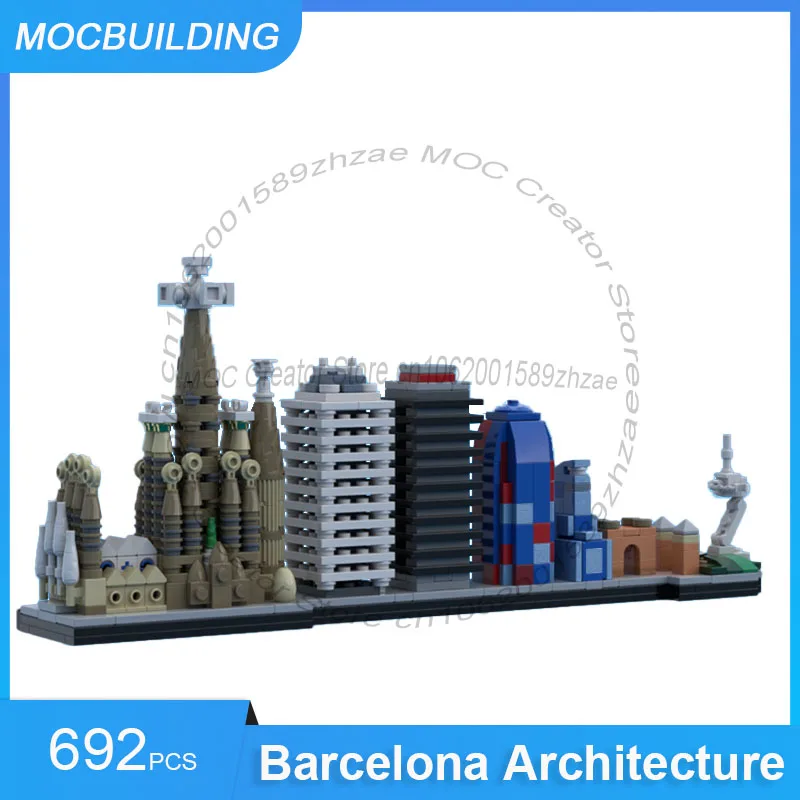 

Модель архитектуры Барселоны MOC, строительные блоки, конструктор для самостоятельной сборки, коллекционные кирпичики, креативные развивающие игрушки, подарки 692CS