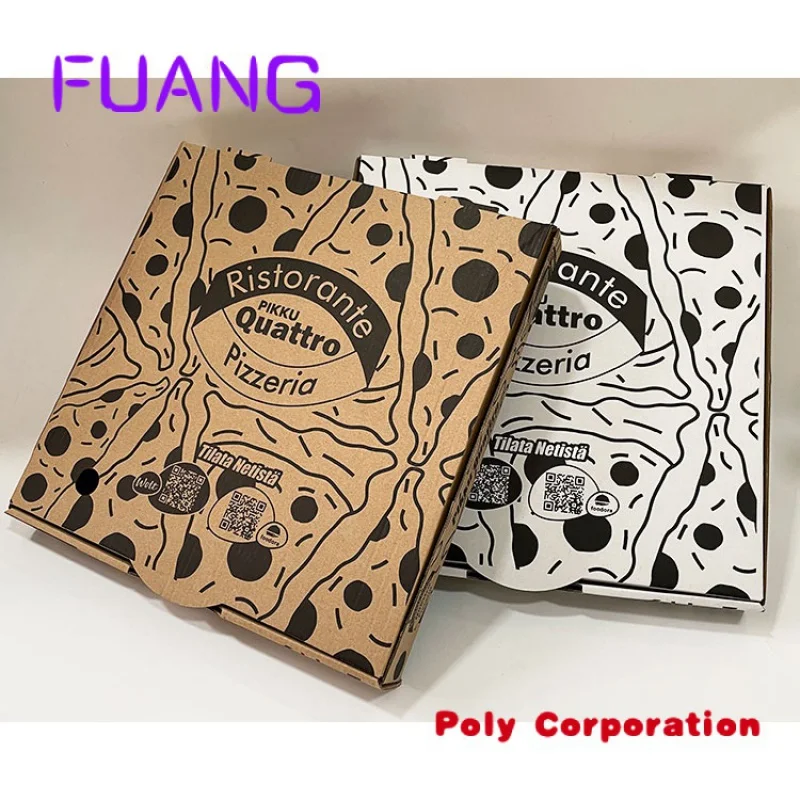 Custom  Pizza Box Manufacturers 12 14 16 18 Inch Custom Black Pizza Boxes High Quality Pizza Box