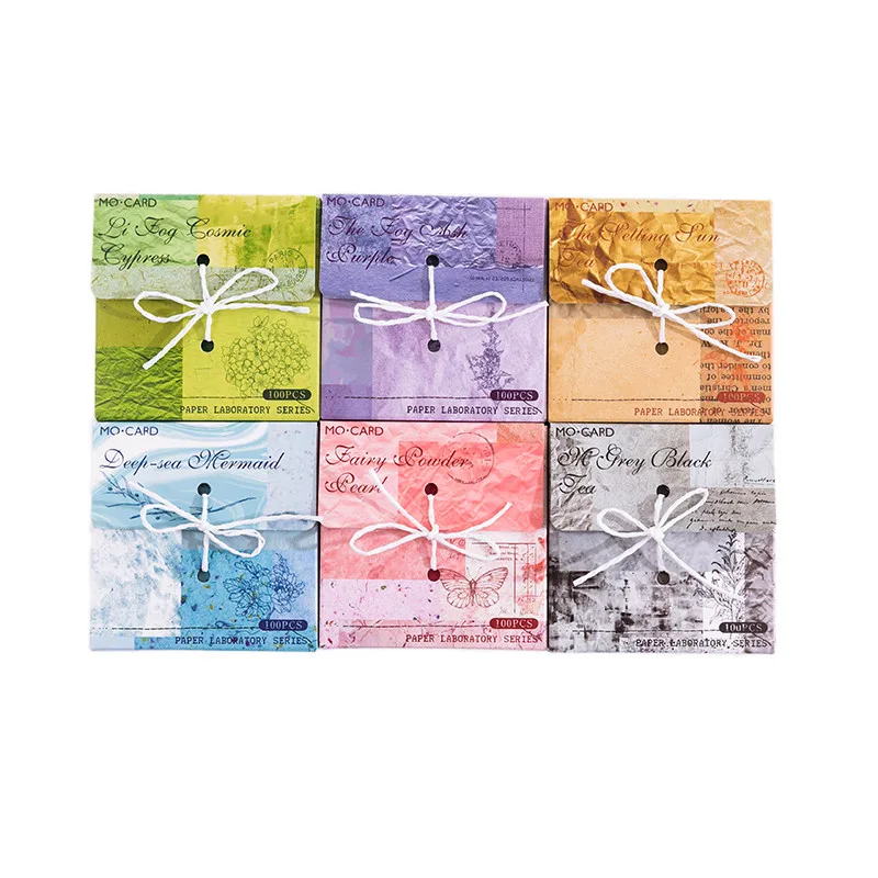 100 ورقة خمر قصاصات ورقية حساب اليد ورقة DIY المواد الزخرفية قاعدة ورقة DIY بها بنفسك سكرابوكينغ المواد ورق الحرف #6