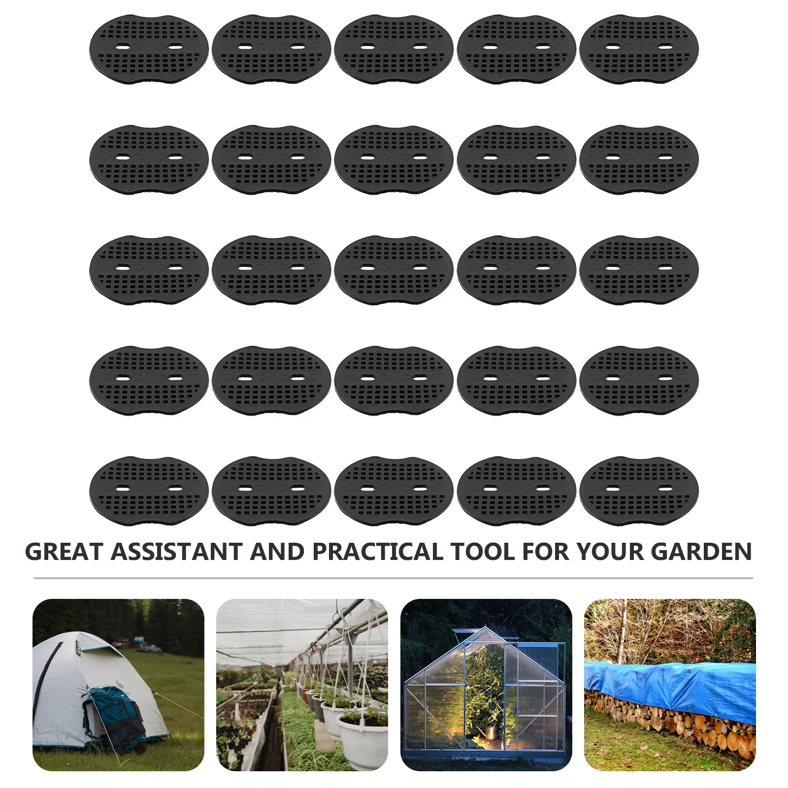 

100pcs Garden Gasket U-Shaped Tent Stakes Gasket Tent Pegs Pads For Outdoor Camping Lawn Fixing Tools Plant Support