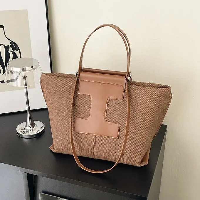 

Стильная повседневная женская сумка для подгузников из кожи, люксовая, вместительная, дизайнерская сумка-тоут, винтажная, элегантная, минималистичная, для поездок на работу