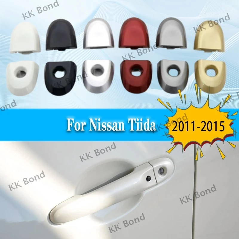 Left Right Outer Handle Lock Cap Door Latch Cover With Key Hole For Nissan March IV Micra K13 JUKE F15 Cube Z12 Tiida 2011-2015