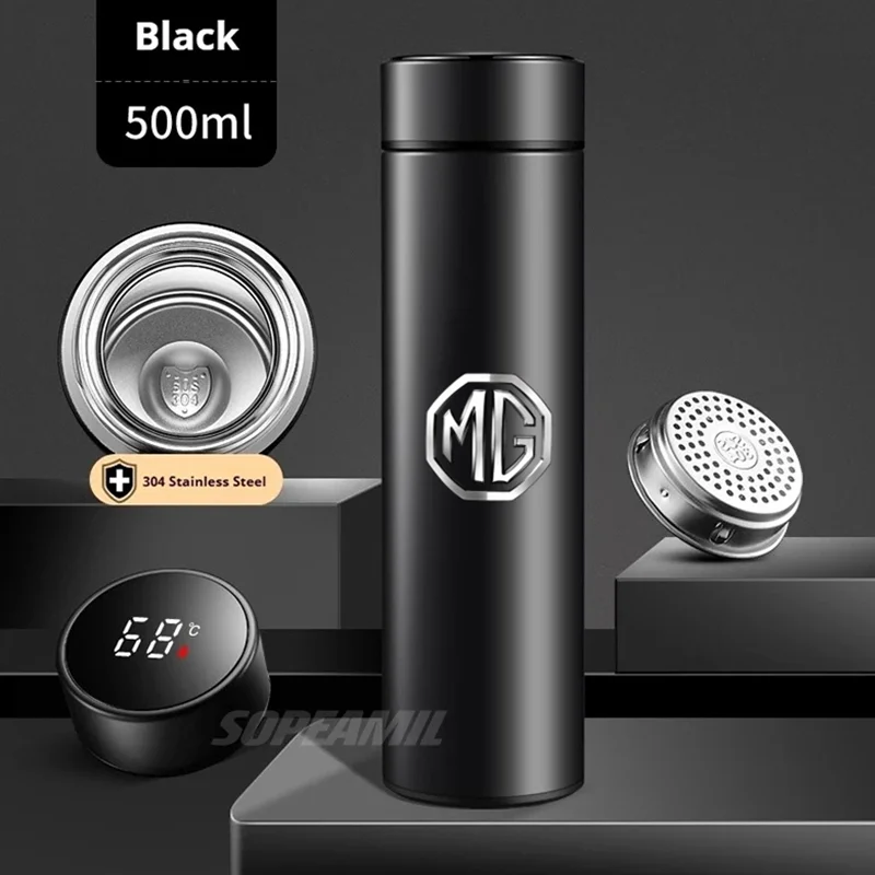 

Temperature Display Thermos Cup Stainless Steel Divided Thermos Bottle For Morris Garages Motors MG ZS GS MG5 6 7 mg3 Parts GT