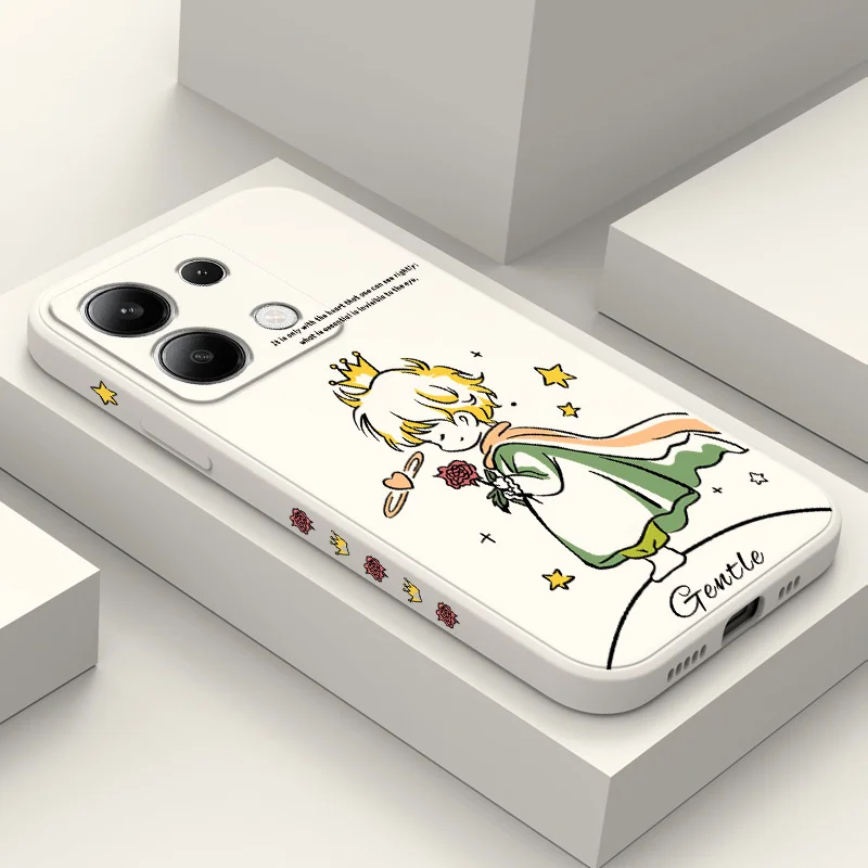 

Little Rose Prince Phone Case For Xiaomi Redmi Note 14 13 12 12S 11 11S 10 10S 9 9S 14C Pro Plus 4G 5G Liquid Silicone Cover