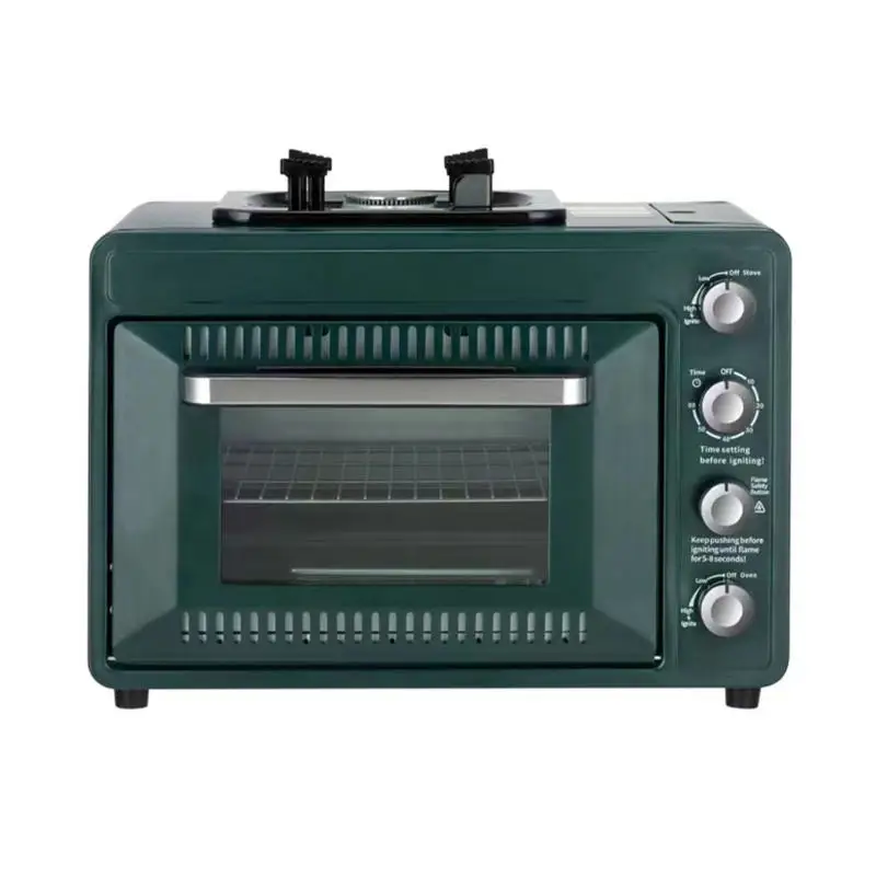 Multifunctional Steel Outdoor Propane/Butane Pizza Oven & Camping Stove 2-in-1 Manual Portable  Cassette for Baking