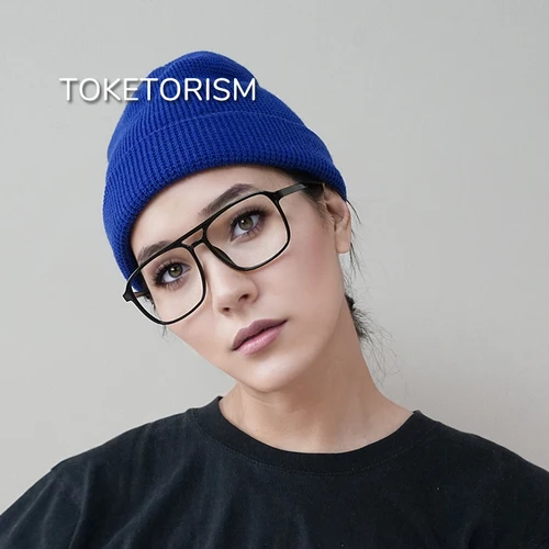 Imagen 2 del producto Toketorism, gafas de lectura con montura óptica grande para mujer, gafas para miopía para hombres, gafas antiazules con prescripción