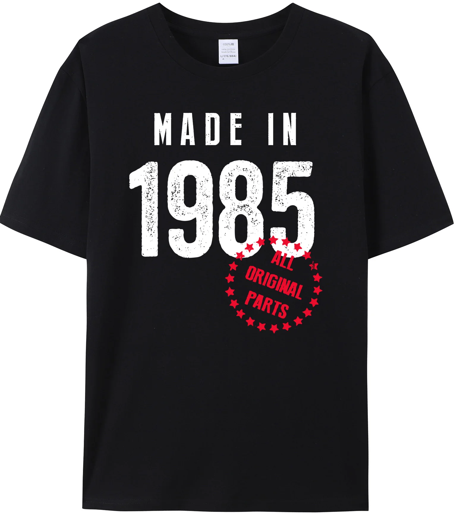 Made in 1980/1981/1982/1983/1984/1985/1986/1987/1988/1989 Original Cotton T Shirt Birthday Vintage Father Boyfriend Gift TShirts