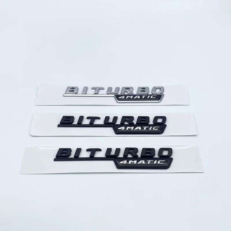 رسائل شعار ل W210 W211 سلسلة E53 BITURBO 4MATIC سيارة الخلفي الجذع التصميم شارة ملصق ABS كروم أسود اكسسوارات