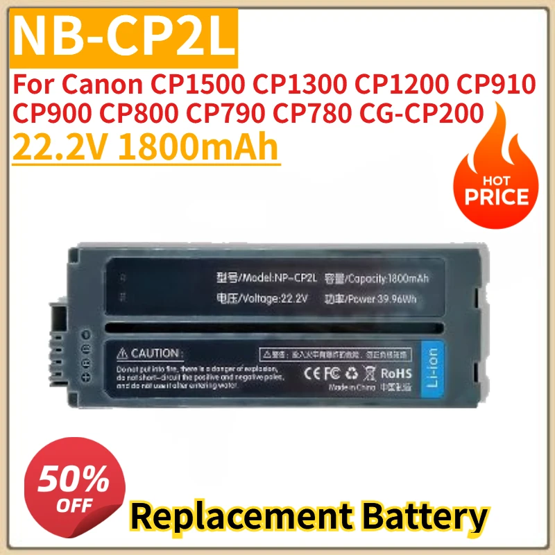 

New NB-CP2L Camera Battery 22.2V 1800mAh for Canon CP1500 CP1300 CP1200 CP910 CP900 CP800 CP790 CP780 CG-CP200