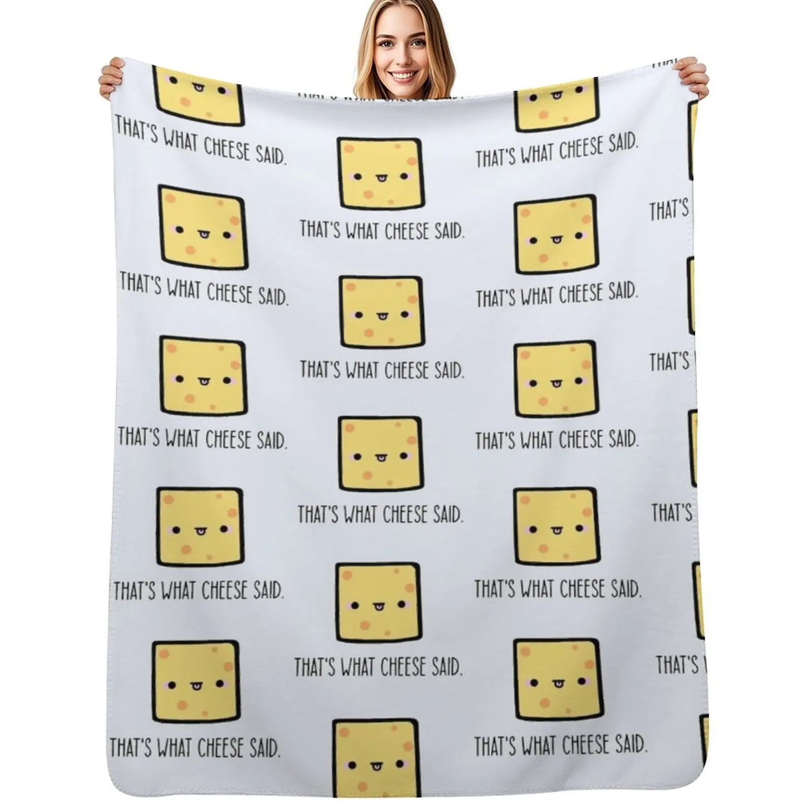 

That's What Cheese Said Throw Blanket Fluffy Cozy Throw Blanket for Home Decor