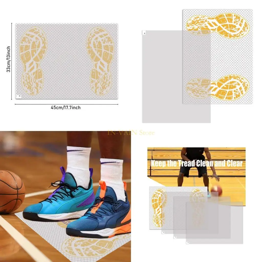 M5TC Antislip Basketball Grip Mat Nonslip Basketball Shoe Sticky Pad Courtside Basketball Sticky Mat để loại bỏ bụi bẩn