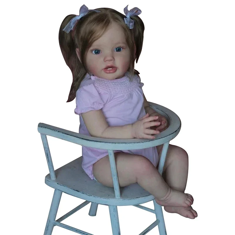 

60 см кукла реборн для малышей Lottie, мягкое тело, принцесса для девочек, ручная роспись, 3D кожа с видимыми венами, Muñecas Bebe