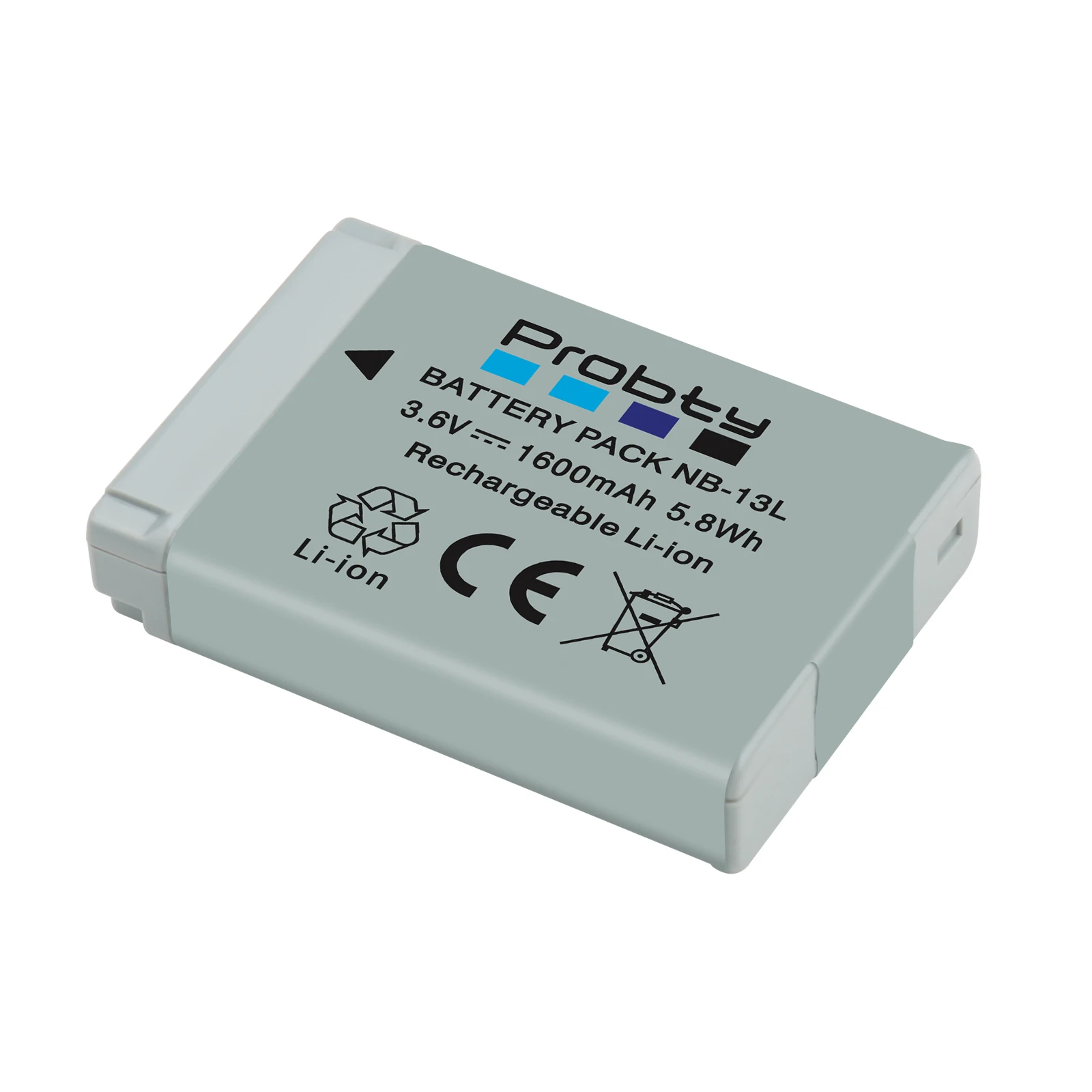 Аккумулятор NB-13L емкостью 1600 мАч и зарядное устройство с 3 слотами для ЖК-дисплея для Canon PowerShot G1 X Mark III, G5 X, G7 X, G7 X Mark II, G9 X Mark II