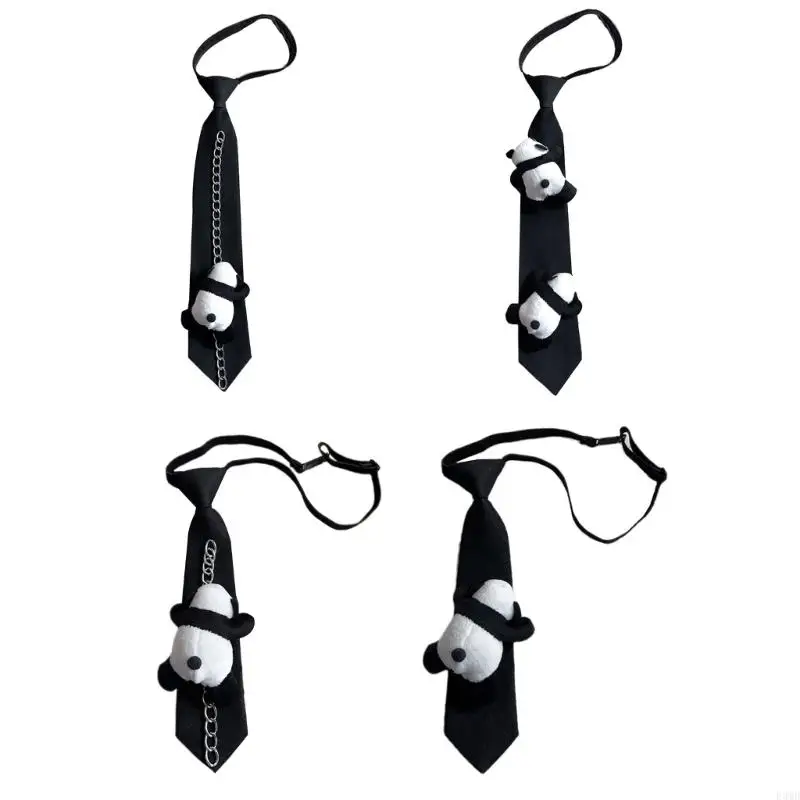 

Uniform Tie For Janpanese JK Uniform Tie Cartoon Panda Panda Cosplay F3MD