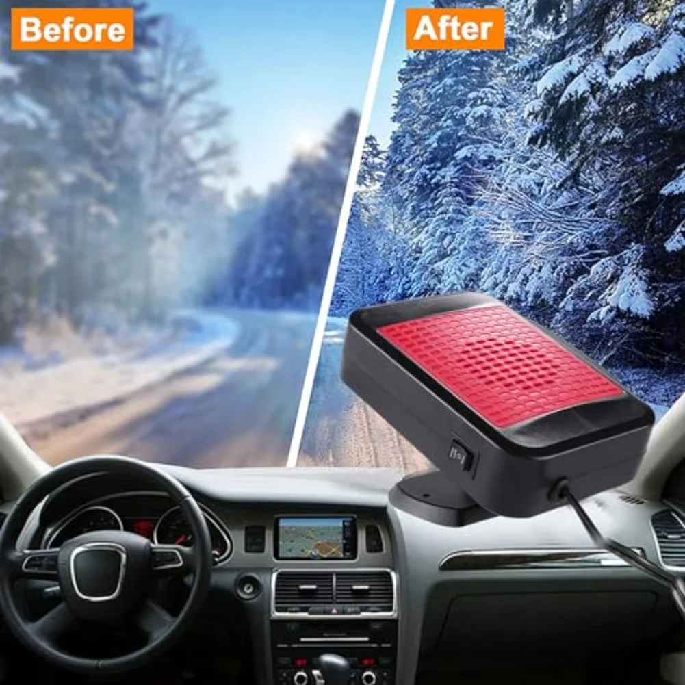 

Для 12-вольтовых автомобилей, вращающийся на 360 градусов обогреватель 12 В, вождение в холодную погоду, 16,5x11,5x8 см, 12 В, портативный вентилятор с подогревом, автомобильный охлаждающий вентилятор