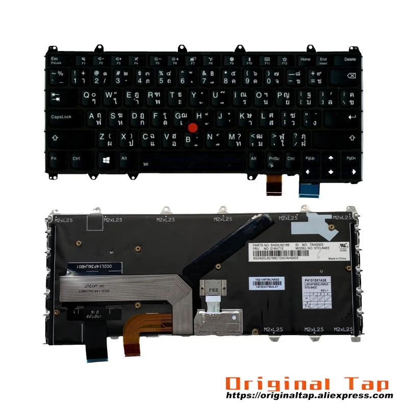 TH Thai Backlit Keyboard for Lenovo Thinkpad X380 Yoga 370 01EN420 01AV709 01HW608 01HW648