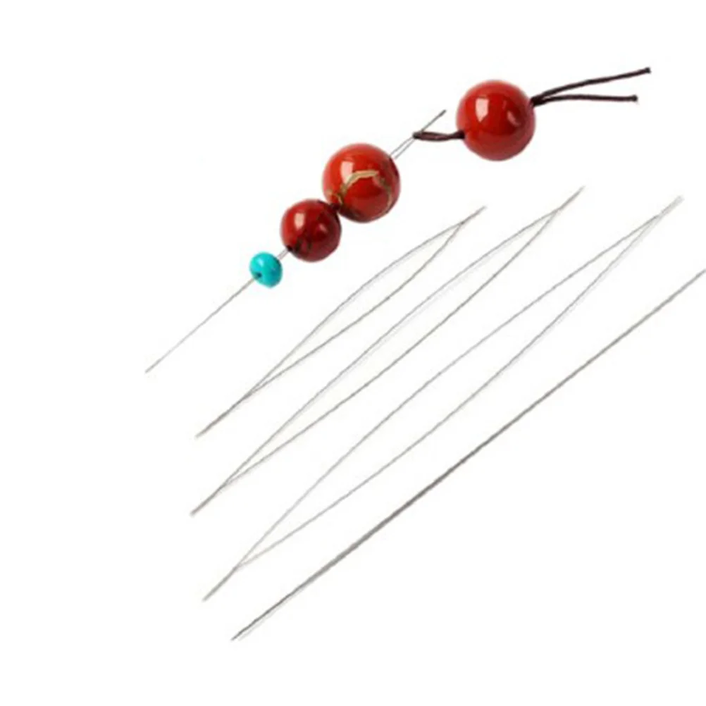 10 قطعة مجموعة إبر الديكور 5.8/7.6/10.2/11.5/12.8 سنتيمتر زجاجة شفافة غطاء أحمر لخياطة الحرف صنع المجوهرات إبرة خياطة كبيرة