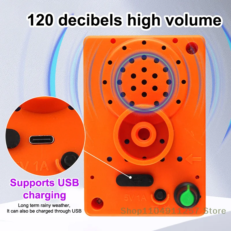 Solar Powered Voice Bird Deterrent Device With 3 Pieces 360° Reflective Rotating Prisms Cups For Outdoor Garden Yard Scare Birds