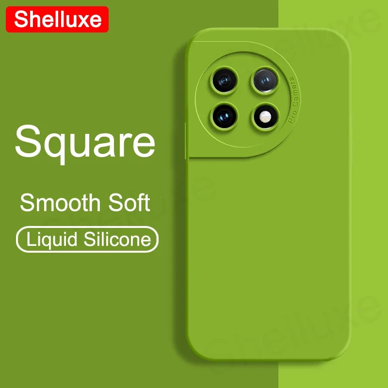 

For OnePlus ACE2 Case Shelluxe Square Liquid Silicone Soft Cover For One Plus ACE 2 3 Pro ACE2 ACE3 OnePlusACE2 Pro Phone Cases
