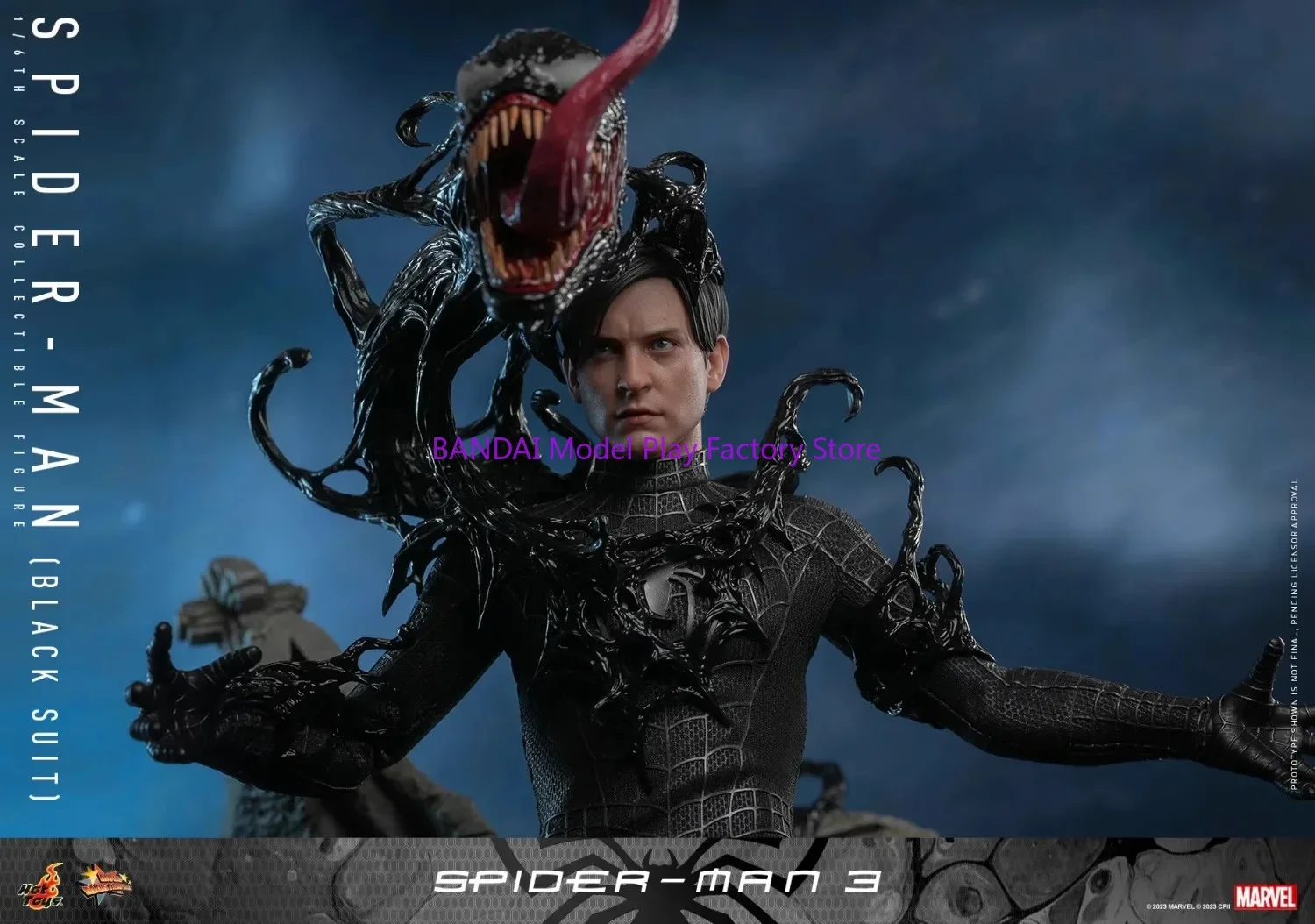 Spot MMS727 1/6 Spider Man 3 Tobey Maguire Black Combat Clothing Normal Version Full Set 12in Action Figure Model