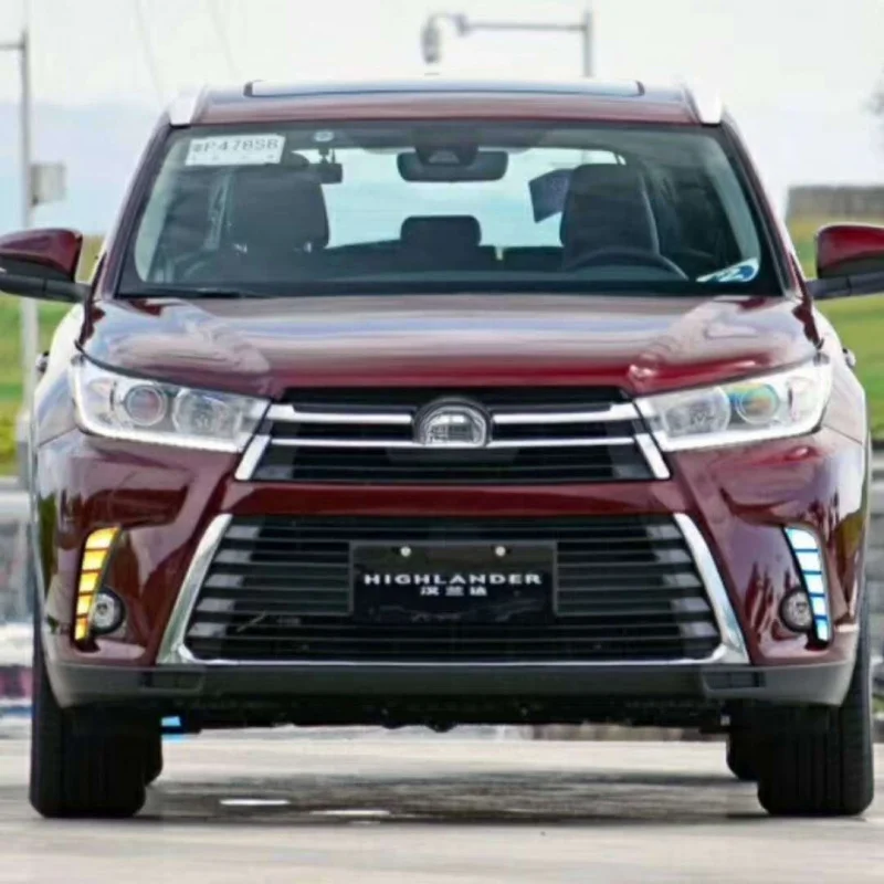 

SAAR подходит для Toyota 2018-2019 Highlander светодиодные дневные ходовые противотуманные фары плавные указатели поворота