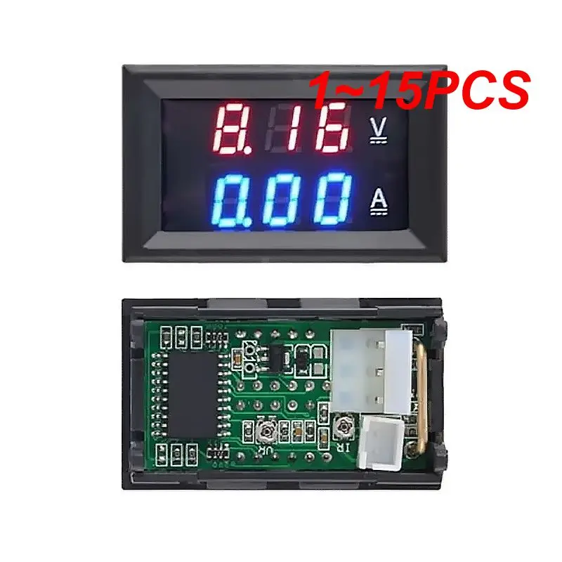 1~15PCS 100V 10A Voltmeter Ammeter LED Detector Digital Voltmeter Ammeter Dual Digital Volt Amp Meter Gauge Detector Tester