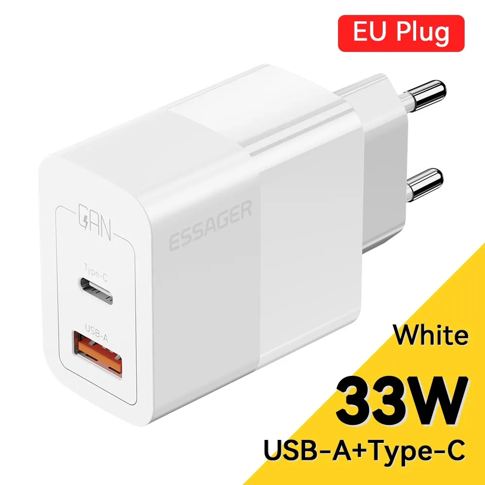 Essager usb c ladegerät 33w gan typ c pd schnell aufladen für iphone 14 13 12 11 pro max xs 8 p für ipad pro air ipad mini