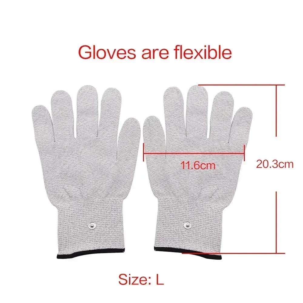 Conductive Silver Fiber TENS/EMS Electrode Therapy Gloves + Socks + Wrist Pads Electrotherapy Unit for Phycical Therapy