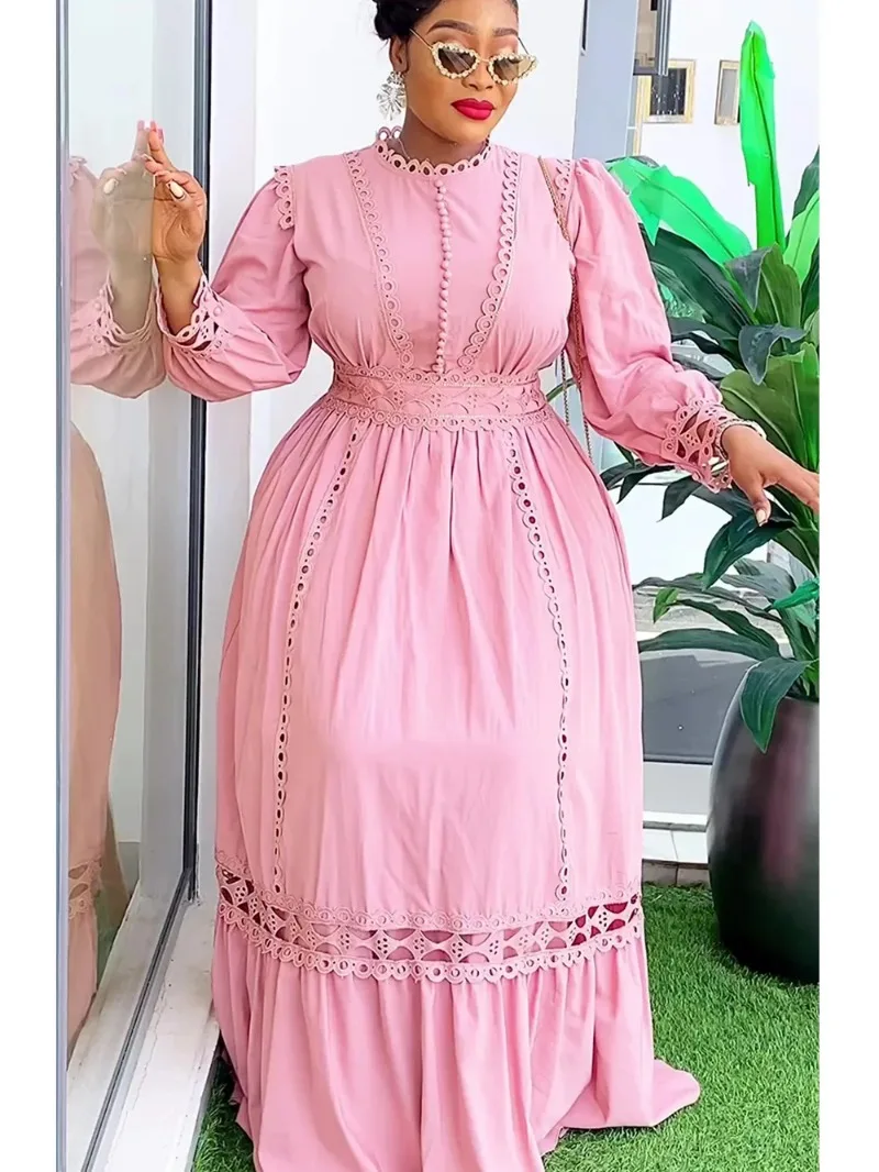 Vestidos de casamento feminino em renda, vestidos de festa africanos, vestido maxi muçulmano elegante, Dashiki, Ancara, Turquia, plus size, nova moda, 2024