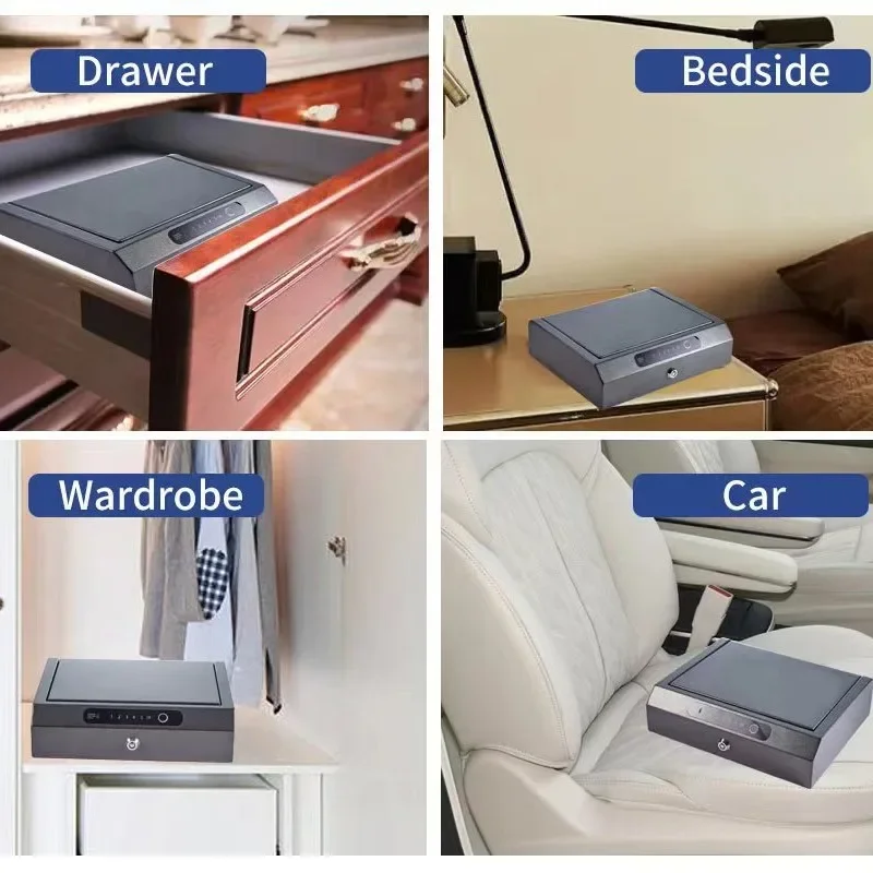 Protect Your Valuables with Fingerprint Gun Safe Box for Home and Car ,ammo security box