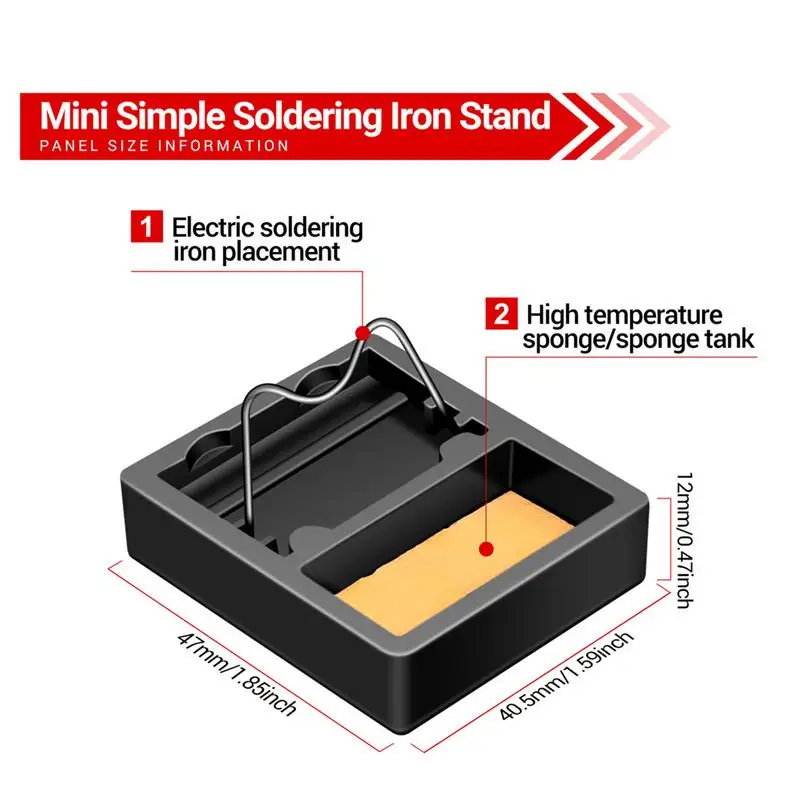 Soldering Iron Stand Portable Holder Soldering Tin Stand with Welding Cleaning Sponge Electric Soldering Iron Accessories