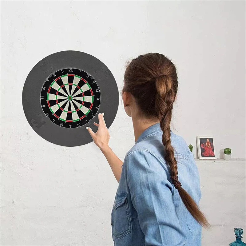 EVA Black 17.75in Dartboard Surround For Dartboard Universal Wall Protection Splicing Dartboard Surround Ring Dart Accessories