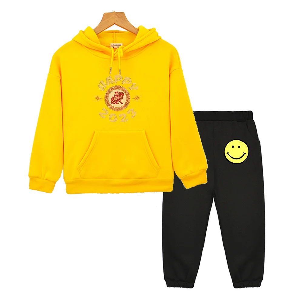 Sudaderas con capucha de conejo dorado feliz para hombres y mujeres, sudaderas con estampado de moda, sudaderas de manga larga japonesas, ropa deportiva de Anime Harajuku