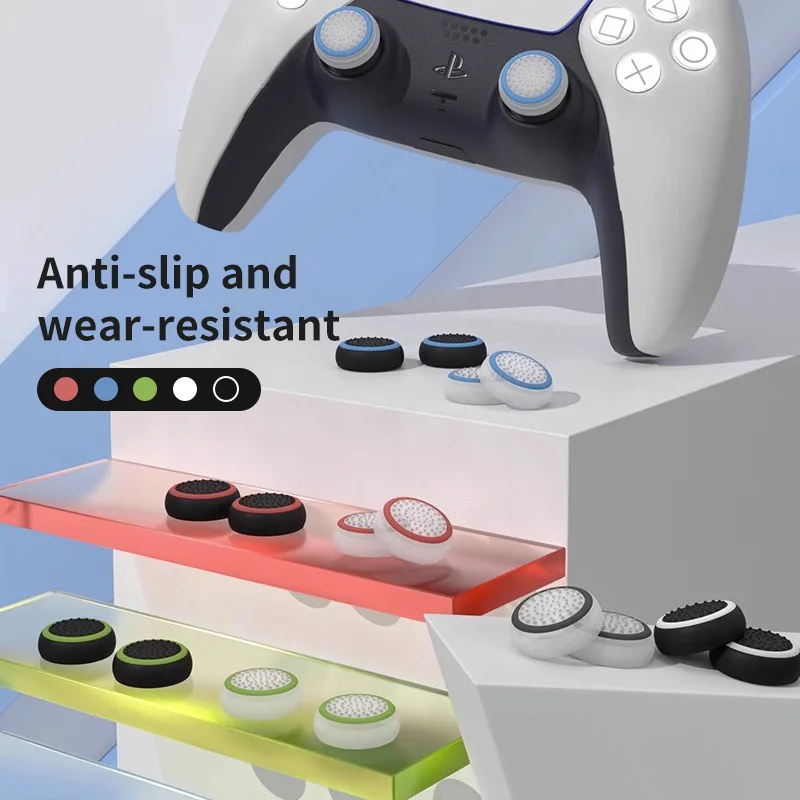 소프트 실리콘 엄지 조이스틱 그립 캡, PS5 PS4 스위치 프로 Xbox 컨트롤러 조이스틱 커버, 보호대 케이스