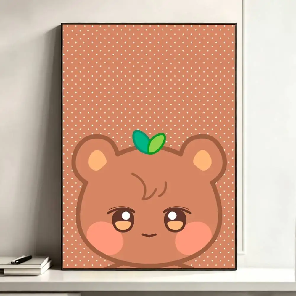 Cute cartoon Hot J-ATEEZ Kpop  Poster High Quality Dorm Living Room Aesthetic Wall Decoration Painting Stickers Gift