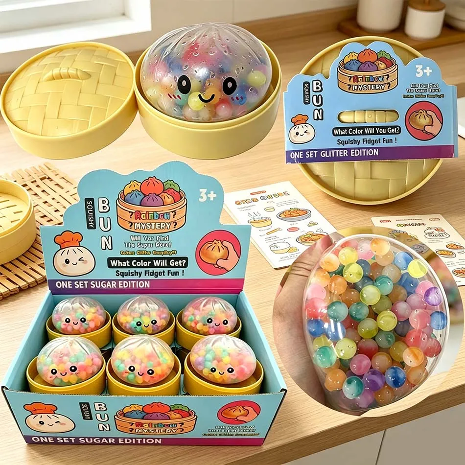 New Simulation Flash Dumpling Pressure Ball Slow Rebound Soft Pinch Decompression Toy Office Desk Decor Birthday Gift Adult